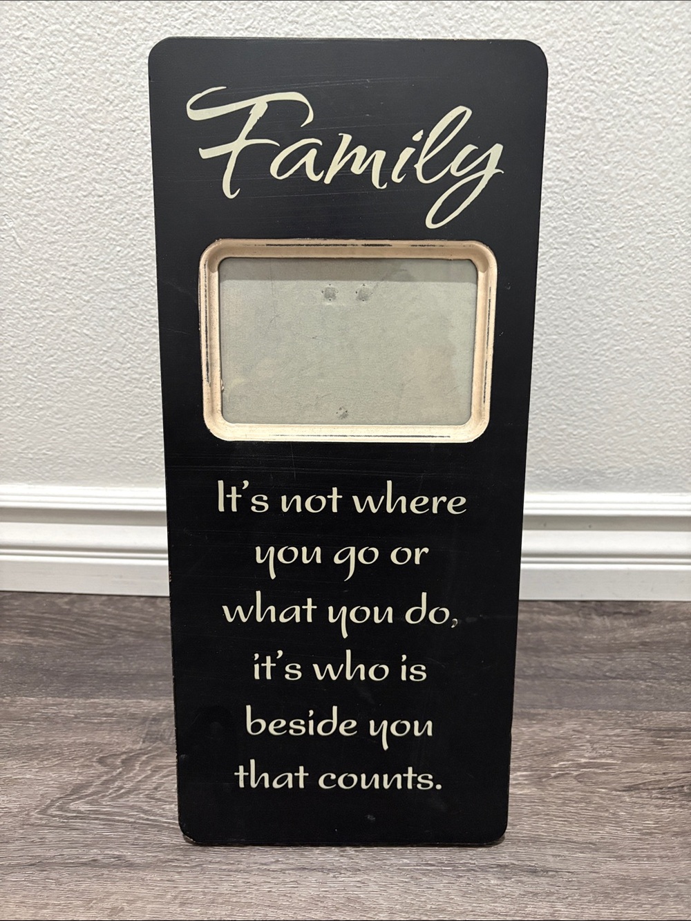 Family Wall Photo Frame Sign - Black